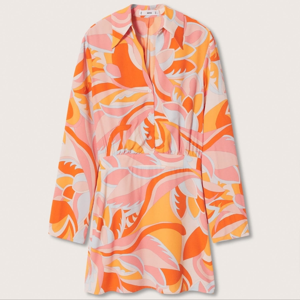 Mango Colorful Patterned Mini Dress - Picture 9 of 11
